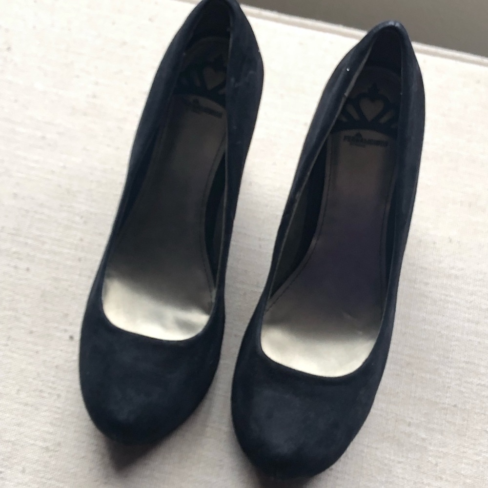 Fergalicious black wedges size 8.5 lightly used.